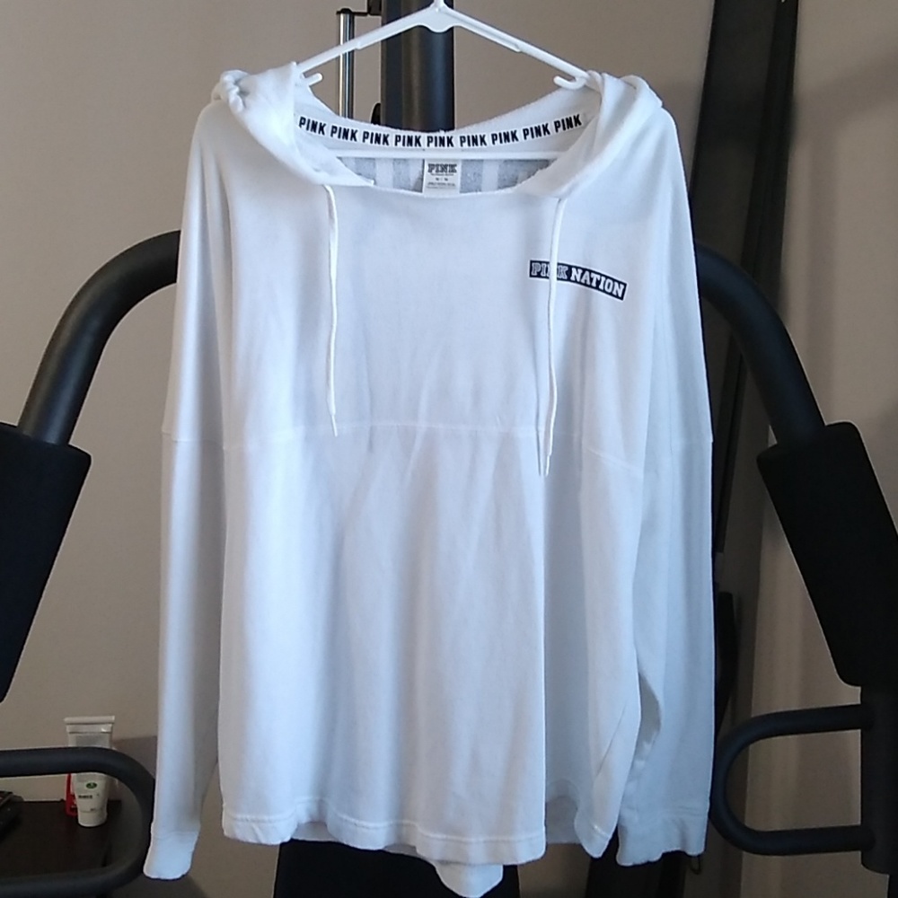 Pink hooded sweatshirt